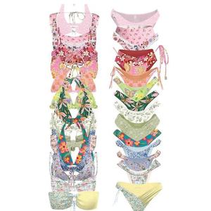 Bộ <span class=keywords><strong>bikini</strong></span> dây buộc họa tiết hoa, đồ bơi tam giác dây nhỏ, đồ bơi nữ nhãn hiệu riêng, mẫu mới dành cho nữ 2025, <span class=keywords><strong>bikini</strong></span> đặt may riêng - Product Image 3