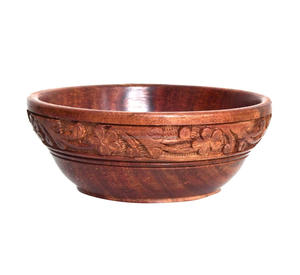 Cuenco de madera hecho a mano de calidad antigua desechable para uso doméstico en hoteles y restaurantes - Product Image 3