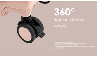 Tas Koper PC 20 Inch Roda Ganda Tempat Botol Minuman Gaya Kartun Modern Aluminium Tas Perjalanan Spinner Caster