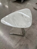 Hot Sale Modern Egg Shape Kaffee Beistell tisch für Wohnzimmer Edelstahl Bein Wohn möbel