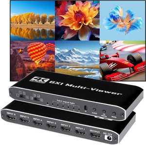 Multivisor 4K HDMI1.4 6x1 en tiempo real Multivisor 6 en 1 sin costuras para conmutador <span class=keywords><strong>HDMI</strong></span> con control remoto para múltiples monitores - Product Image 2