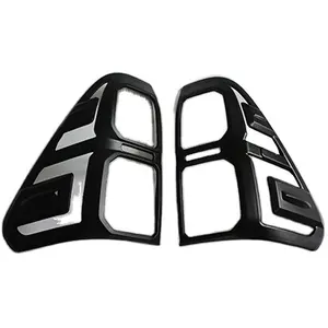 2018 الأسود الخلفية غطاء خفيف ل Hilux Revo SR5 ABS كل جديد الذيل ضوء غطاء الكسوة هايلكس 2015 2016 2017 2018 2019 2020