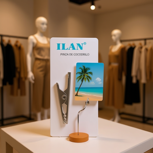 Clip in Metallo a Forma di Alligatore Ilan 15Cm Pieghevole per Esposizione di Indumenti - Product Image 3