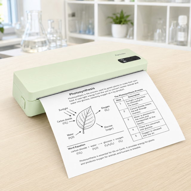 Xprinter BP1 2026 New Arrival Mini Inkless A4 Document Printer Multi Size Thermal Paper Clear Graphics Android Chrome OS Phone