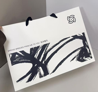Tas Kertas Mewah dengan Pegangan Pita Logo Kustom untuk Merek Hotel Kemasan Kelas Atas Grosir