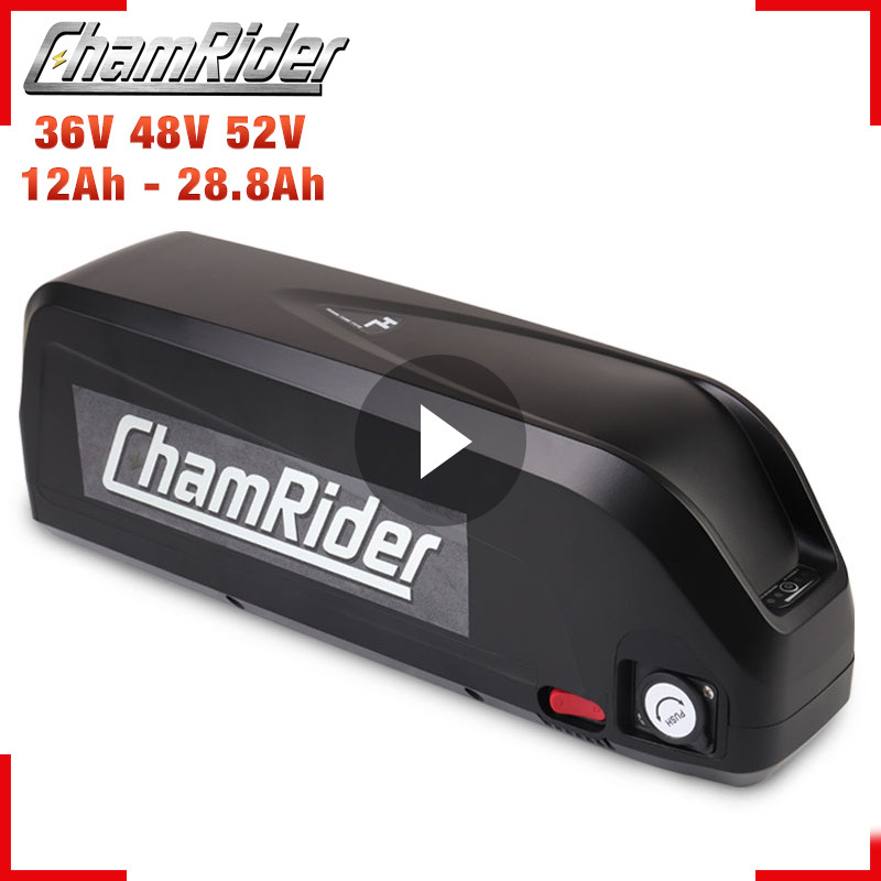 Литиевая батарея для электровелосипеда Chamrider Hailong Max, 36 В, 48 В, 52 в, 10 Ач, 20 Ач, 24 Ач, аккумуляторная батарея 18650 21700, батарея для электровелосипеда