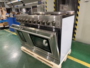 48 pouces. 7,0 Cu. Table de cuisson à gaz 7 brûleurs et four à convection en acier inoxydable, intérieur de four soudé sans soudure, usage domestique - Product Image 5