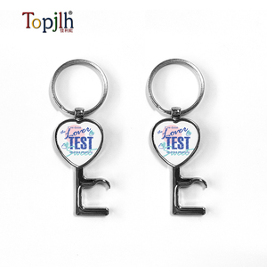 Topjlh nouveau logo personnalisé de sublimation en gros porte-clés en alliage de zinc nouveau cadeau d'ami à la maison meilleurs porte-clés - Product Image 2
