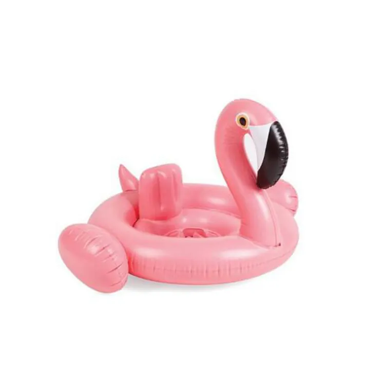 Yüzme havuzu oyuncaklar pembe Flamingo bebek yüzmek Ride-On yüzen şişme yüzme simidi güvenlik koltuğu ile çocuklar için bebek yaz