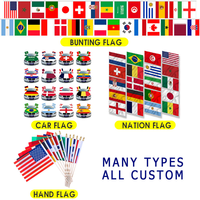 Drapeau de voiture personnalisé Swil Factory, style fanion, pour équipe de country américain, avec mât en fibre de verre, en polyester imperméable et durable