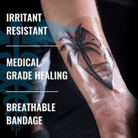Pansement adhésif transparent étanche et extensible en film PU, certifié CE Classe I, pour soins post-tatouage