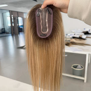 Extensiones de Cabello Remy de Alta Calidad Europeas con Encaje Frontal Mono Top, Gran Stock Listo para Enviar, Balayage Rubio - Product Image 1