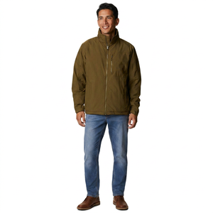 <b>Men</b> Outdoor Sports Casual Hiking Canvas Softshell Windbreaker Waterproof <b>Lightweight</b> Stand Collar Hooded <b>Rain</b> <b>Jacket</b> OEM - Product Image 1