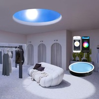 Nouveau prix usine – Panneau LED Tuya WIFI moderne IP54 pour plafond, imitation fenêtre, ciel bleu, lumière naturelle intérieure
