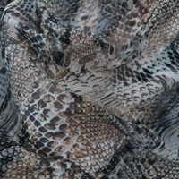 82% Polyester 18% Spandex Tissu léger tricoté élastique respirant imprimé maille serpent pour robe et textile de maison