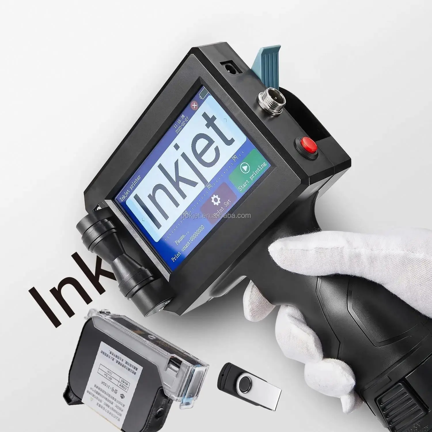 Tij Inkjet Printer Mini-Formaat 12.7 Handheld Printer Inkjet Voor Datum Barcode