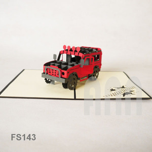 Tarjeta de Felicitación Pop-up 3D Personalizada ANN HANDICRAFT FS143, Impresión Offset, Regalo, Recuerdo, Arte en Papel Landrover, Tarjetas de Invitación - Product Image 4
