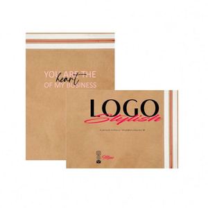 Custom Logo Printed Eco-Friendly Biodegradable Kraft Paper Self-Adhesive Mailers for Clothing Shoes & Fur - Product Image 1