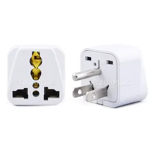 Grounded USA Wall Plug international US Travel Plug Adapter two flat pins for Vietnam Philippines Thailand US plug