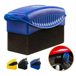 Cepillo de esponja para encerar el coche Cepillo de limpieza de lavado de plástico ABS Cepillo de esponja para ruedas automáticas