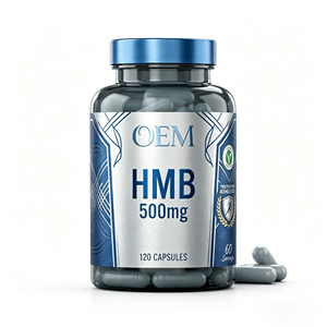 OEM ODM HMB 500 mg por Porción, 120 Cápsulas Vegetarianas, 60 Porciones, Sin GMO, GMP, HACCP, ISO, Halal, BRC - Product Image 1