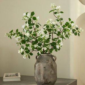 Flor Artificial Realista <span class=keywords><strong>de</strong></span> Jazmín Blanco <span class=keywords><strong>de</strong></span> Tallo Único, Decoración Floral Moderna para Interiores, Hoteles y Restaurantes - Product Image 4