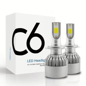 H1ให้แสงสว่าง LED สำหรับรถยนต์ไฟหน้า LED สำหรับรถยนต์9006ชิป CANbus C6 9005 H3 H4 - Product Image 1