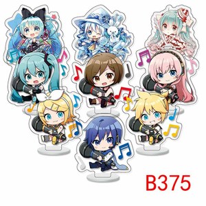 6CM 9 pièces/ensemble artisanat en plastique HHatsvne Miku Sakura <span class=keywords><strong>marin</strong></span> Macarons fille accessoires Figure acrylique Anime support plaque - Product Image 5