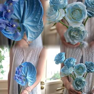 Fleurs bleues cosmiques peinture en aérosol spéciale Floral Rose argent nacré bleu glace noël et Halloween fleurs de peinture de teinture appropriées - Product Image 5