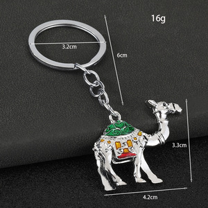 3D thời trang lạc đà thép không gỉ tùy chỉnh chất lượng cao Keychain đáng nhớ lụa đường trẻ em Túi xe Mặt dây chuyền động vật quà lưu niệm - Product Image 3
