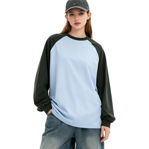 เสื้อสเวตเตอร์คอกลมแขนยาวแบบสวมหัวลำลองทรงโอเวอร์ไซส์ผ้าฝ้าย100% 285gsm ออกแบบโลโก้ได้ตามต้องการ TKAN422 - Product Image 2