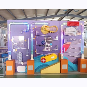 Bonhong <span class=keywords><strong>Jeu</strong></span> de tuyauterie mural interactif à thème personnalisé de qualité supérieure pour aire de jeux de balles - Product Image 4