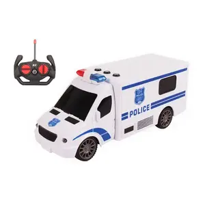 4 CH 1:18 scale remote control car toy rc police car with light and music