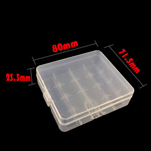 Estuche de Almacenamiento para Baterías de Cigarrillos Electrónicos 18650 18350 80mm X 71.5mm X 23.3mm Plástico Transparente Blanco con Tapa - Product Image 1