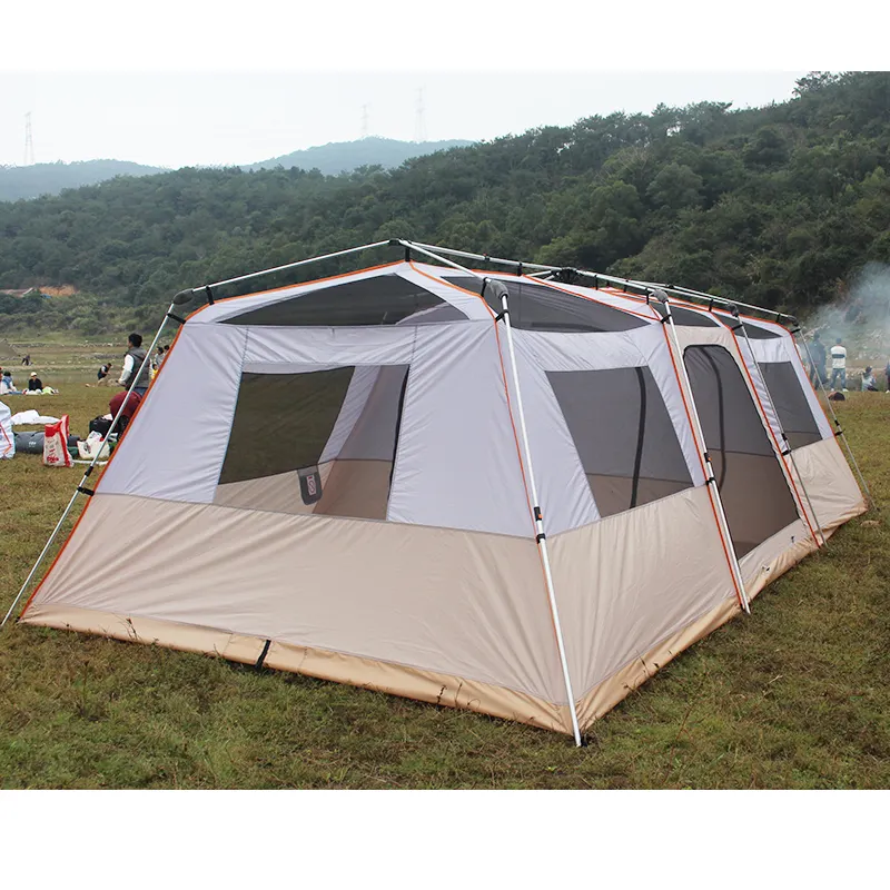 ShiZhong outdoor large luxury camping tents 4 room alvantor screen house room camping tent for 10 people