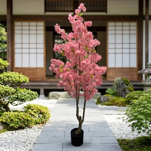 Arbre de <span class=keywords><strong>cerisier</strong></span> artificiel en soie, <span class=keywords><strong>cerisier</strong></span> blanc en pot, grand arbre à fleurs de <span class=keywords><strong>cerisier</strong></span> <span class=keywords><strong>rose</strong></span> pour la décoration de mariage et d'hôtel - Product Image 5