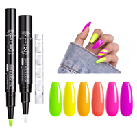 Kit de Stylos de Vernis Gel OEM ODM Sans HEMA, LED UV, Style Français, Végétalien, Non Toxique, Longue Durée, 2-en-1, pour Salon, avec Top Coat