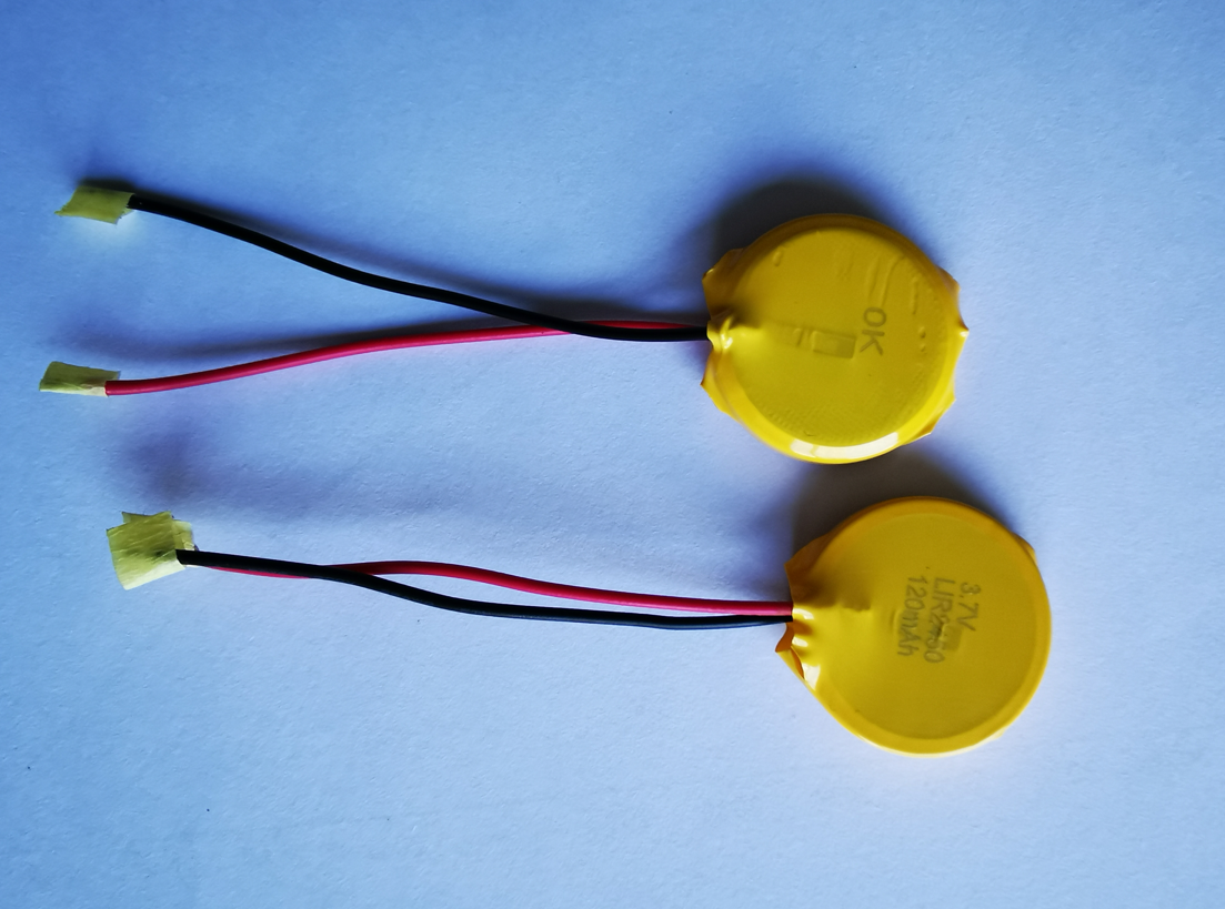 LIR1240 3.6V 50mAh リチウムイオン電池 充電式コイン型電池 LIR 1240 医療機器用 ワイヤー付き| Alibaba.com