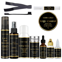 Colle pour perruque avec logo personnalisé, bâton de cire imperméable, spray de fixation, huile de croissance capillaire, spray teinté pour dentelle, mousse, kit d'installation de perruque