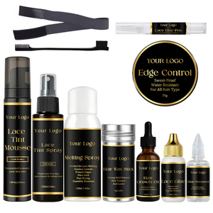 Pegamento para Pelucas con Logotipo Personalizado, Cera Impermeable en Barra, Spray Fijador, Aceite para el Crecimiento del Cabello, Spray Tinte para Encaje, Mousse, Kit de Instalación de Pelucas - Product Image 1