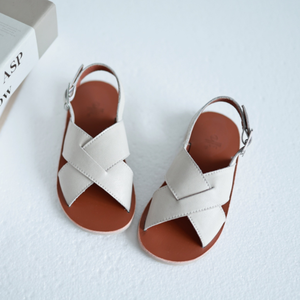 Chaussures pour bébés, vente en gros, sandales d'été marron pour nouveau-nés, chaussures pour bébés, chaussures plates en cuir tendance pour enfants - Product Image 5