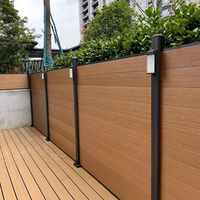 Clôture extérieure en bois-plastique de Foshan, design moderne, surface texturée, anti-corrosion, imperméable, pour cour, jardin, balcon