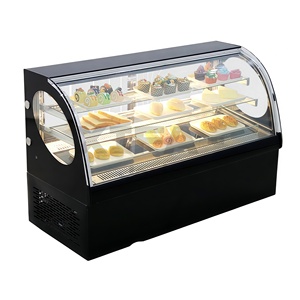 Nouvelle Vitrine Réfrigérée pour Pâtisserie, Vitrine Courbe en Verre, Acier Inoxydable, <span class=keywords><strong>Meilleur</strong></span> <span class=keywords><strong>Choix</strong></span> - Product Image 1