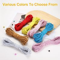Cordon élastique tressé robuste rouge vif de 2,5 mm pour sacs, chaussures, vêtements, kayak, bâche, tente, auvent, camping, bricolage