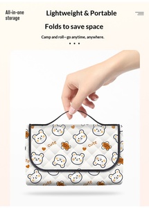 Tapis <span class=keywords><strong>de</strong></span> pique-nique, camping et plage JIAWEI, nouveau style, ultrasonique, style dessin animé, antidérapant, imperméable, anti-humidité, en polyester, non gonflable - Product Image 4