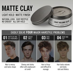 Cire coiffante mate légère personnalisable avec logo, à base d'<span class=keywords><strong>eau</strong></span> et de cire d'abeille, pour hommes, sans huile minérale, confort toute la journée - Product Image 4