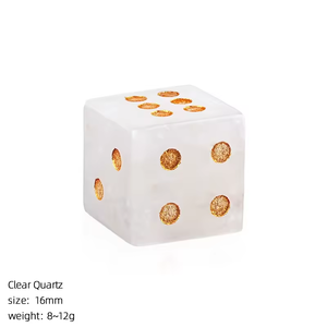 Dés en opalite blanche D6, pierre précieuse naturelle, 1 pièce, 16 mm, dés polyédriques arrondis en cristal, pour jeux de rôle, donjons et dragons, RPG, cadeau - Product Image 2