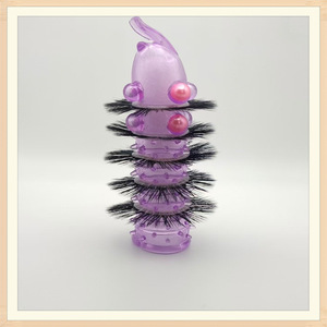 <b>Elephant</b> Trunk Multi Layer Silicone Cock Ring Set With Straight Hair Delay Feature For Male Adult Use - Product Image 3