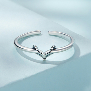 Anello Aperto in Argento Sterling 925 a Forma di <span class=keywords><strong>Volpe</strong></span> per Donna, Gioiello Raffinato per Feste e Matrimoni, SCR868 - Product Image 3