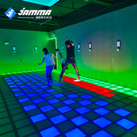 Piste de danse interactive LED JAMMA Active 30x30cm en métal et plastique pour jeux interactifs intérieurs pour enfants, parcs d'aventure, centres commerciaux